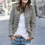 Bettina Casual Cropped Button-Front Jacket