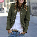 Bettina Casual Cropped Button-Front Jacket