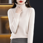 Elfriede Classic Turtleneck Knit Sweater