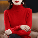 Elfriede Classic Turtleneck Knit Sweater