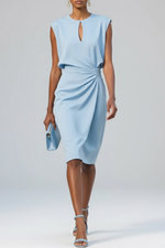 Katharina Keyhole Ruched Midi Dress