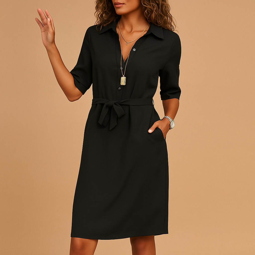 Johanna Belted Spring Shirtdress