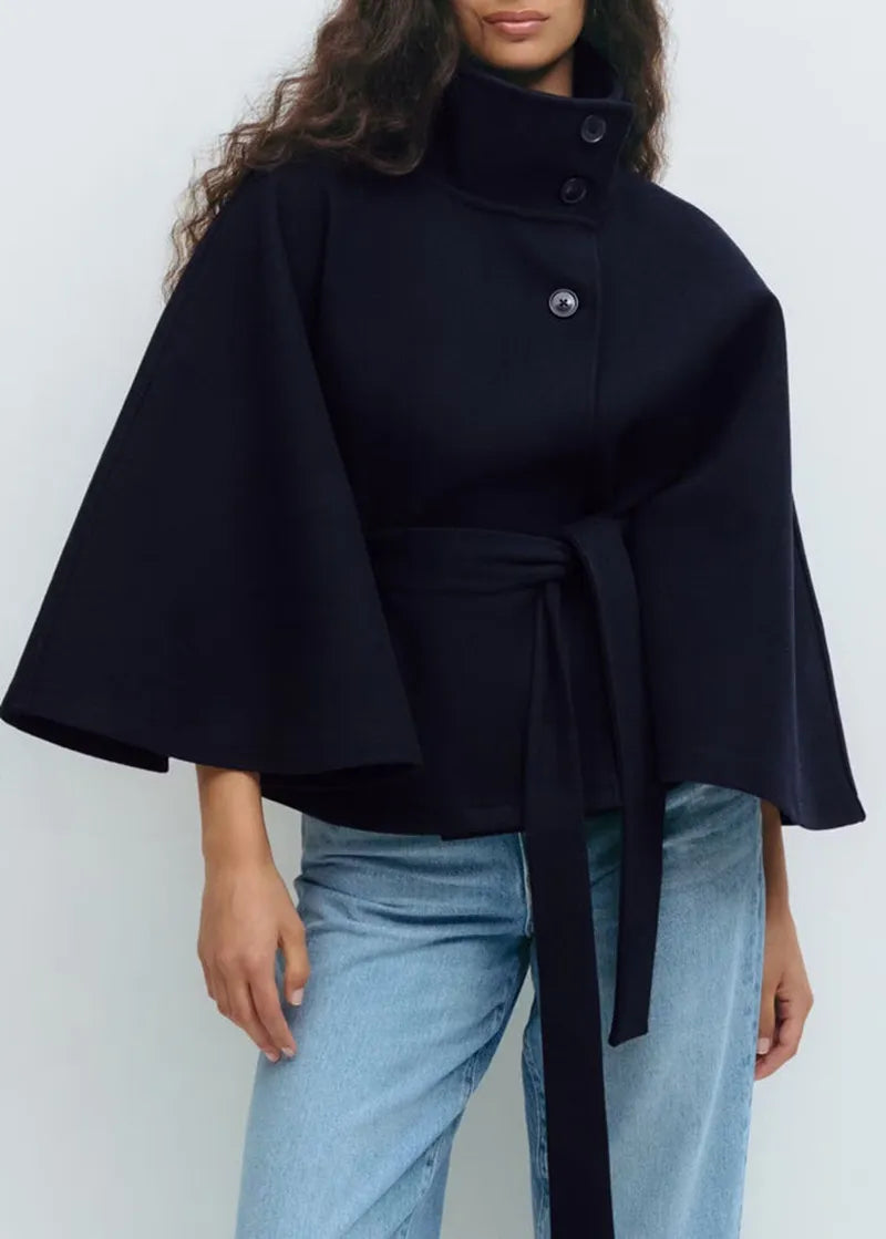 Felicia Belted Cape Coat