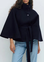 Felicia Belted Cape Coat