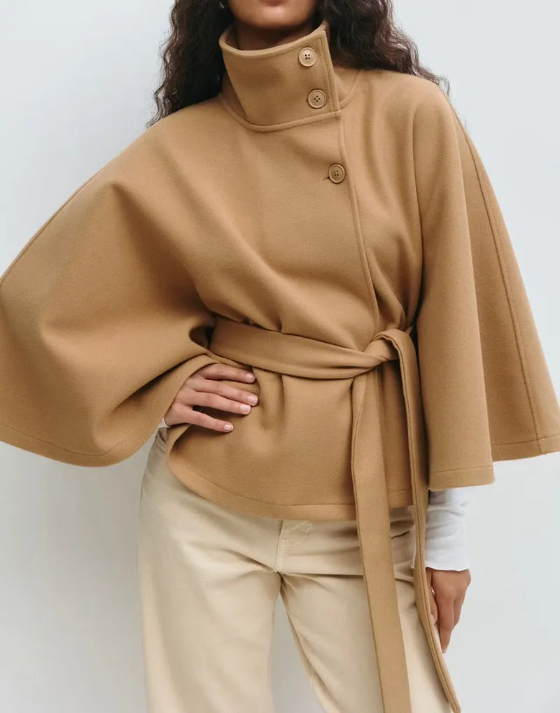 Felicia Belted Cape Coat