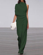 Viviane One-Shoulder Wide Leg Jumpsuit