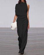 Viviane One-Shoulder Wide Leg Jumpsuit