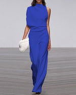 Viviane One-Shoulder Wide Leg Jumpsuit