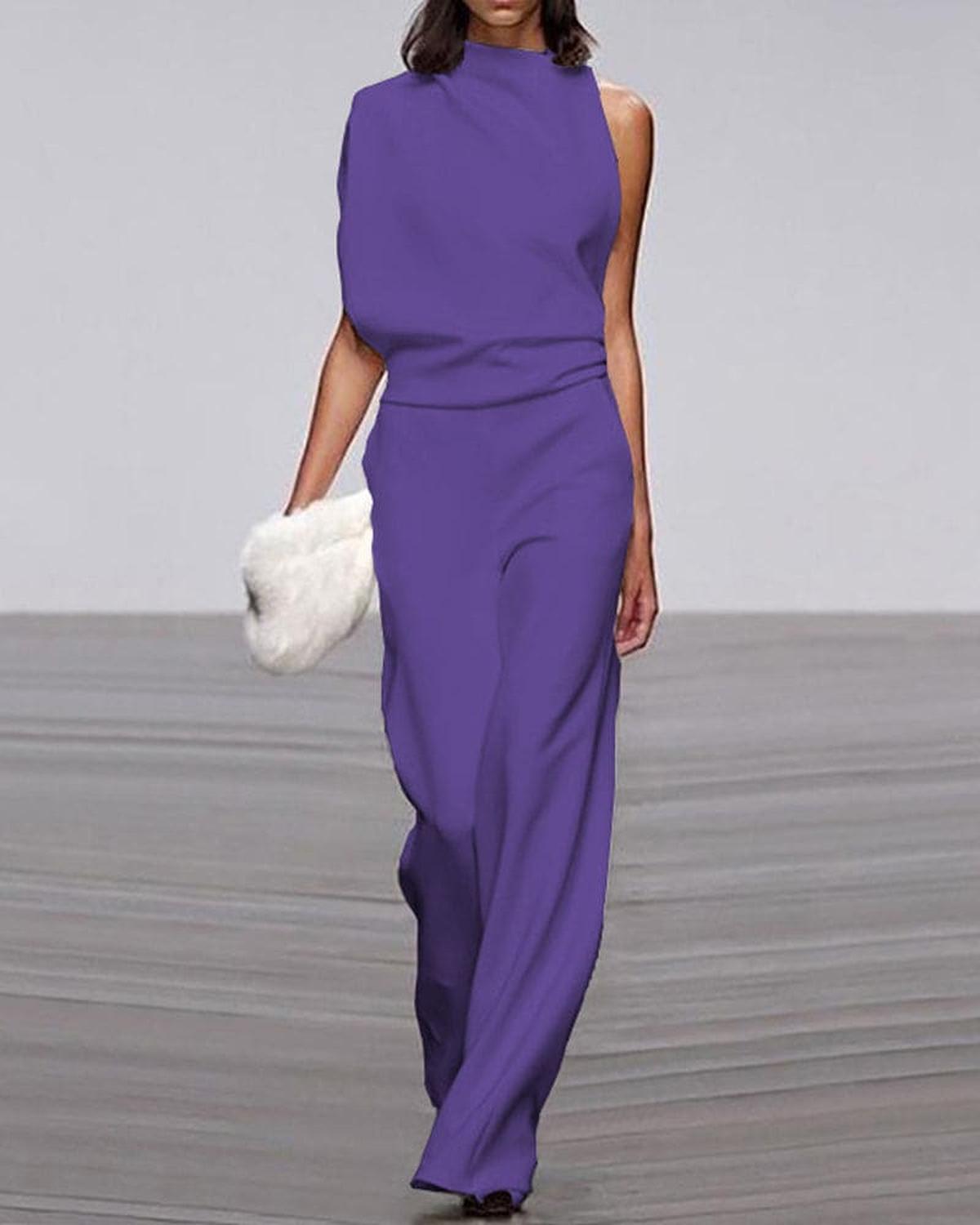 Viviane One-Shoulder Wide Leg Jumpsuit