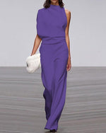 Viviane One-Shoulder Wide Leg Jumpsuit