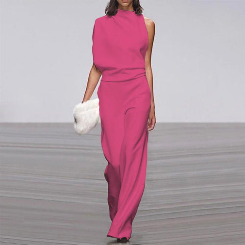Viviane One-Shoulder Wide Leg Jumpsuit