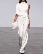 Viviane One-Shoulder Wide Leg Jumpsuit