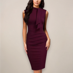 Nadine Sleeveless High-Neck Midi Dress