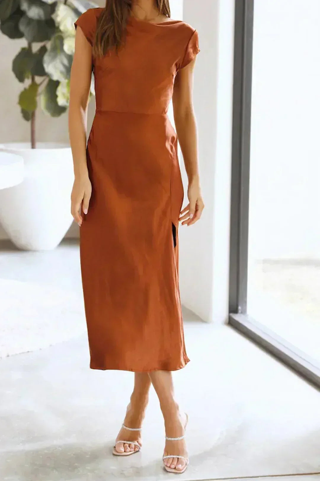 Lara Minimalist Slip Midi Dress