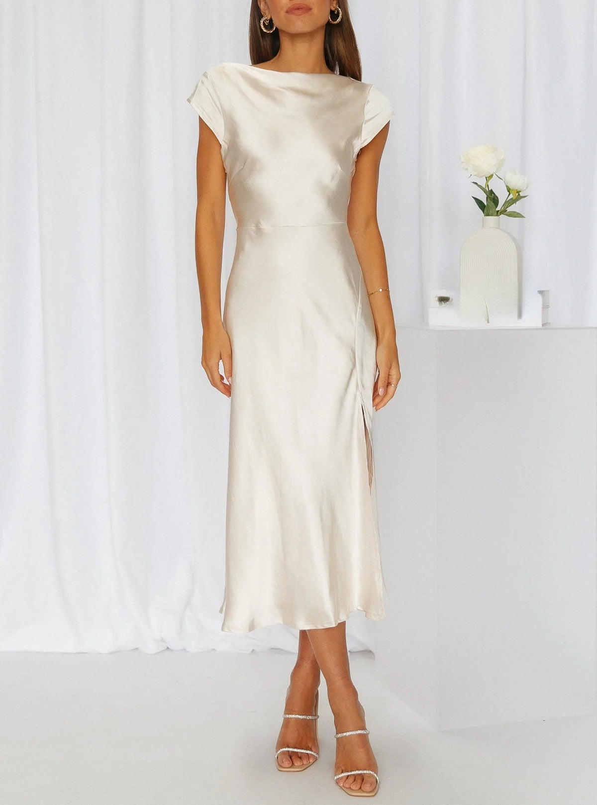 Lara Minimalist Slip Midi Dress