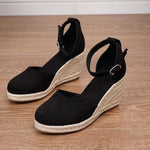 Anna Casual Wedge Sandals with Ankle Strap