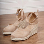 Anna Casual Wedge Sandals with Ankle Strap