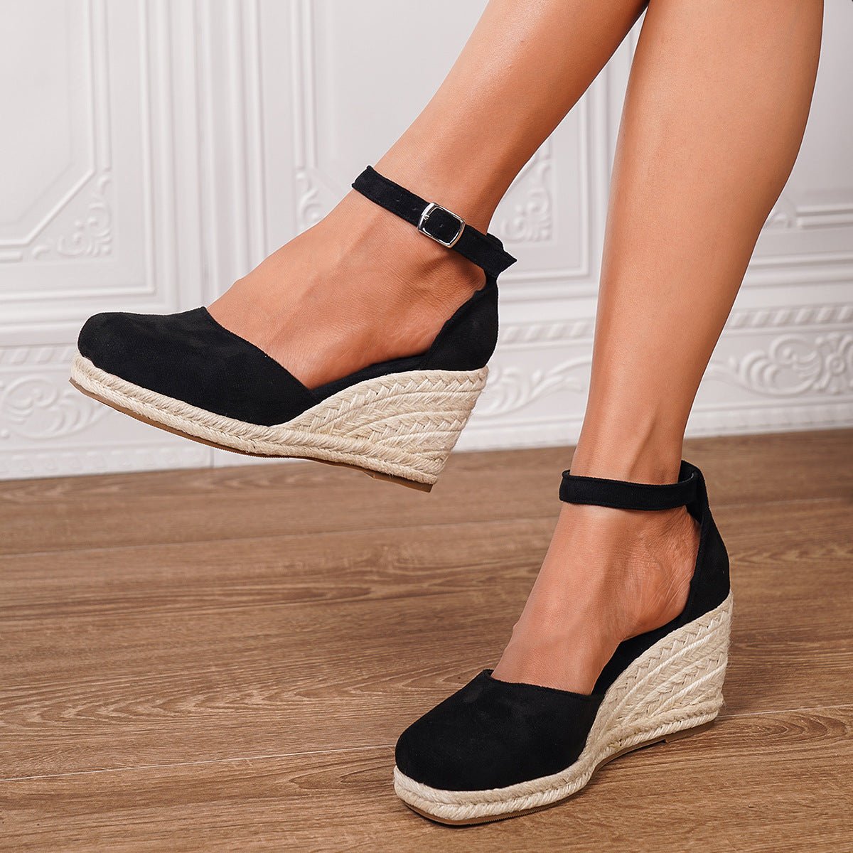 Anna Casual Wedge Sandals with Ankle Strap