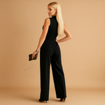 Dorothea Wrap Front Wide-Leg Jumpsuit
