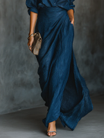 Elfriede Elegant Shirt and Long Skirt Set