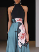 Angela Floral Slit A-Line Maxi Dress
