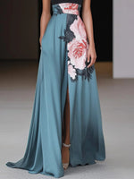 Angela Floral Slit A-Line Maxi Dress