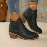 Greta Side-Zip Slip-On Ankle Boots