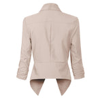Susanne Open-Front Long-Sleeve Blazer