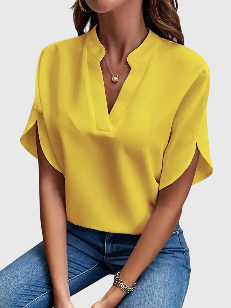 Beatrix | Soft And Elegant V-Neck Shirt, women's shirt – view 7