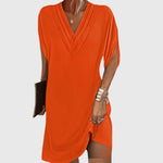 Nicole V-Neck Relaxed Mini Dress