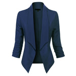 Susanne Open-Front Long-Sleeve Blazer