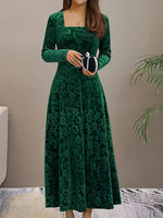 Karin Floral Velvet Occasion Dress