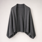 Aldbury Knit Cape in charcoal grey, product shot