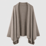 Aldbury Knit Cape in taupe, product shot
