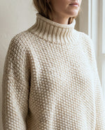 Camille Turtleneck Sweater for Women - Chunky Knit Oversized Pullover - White | Auburn Row