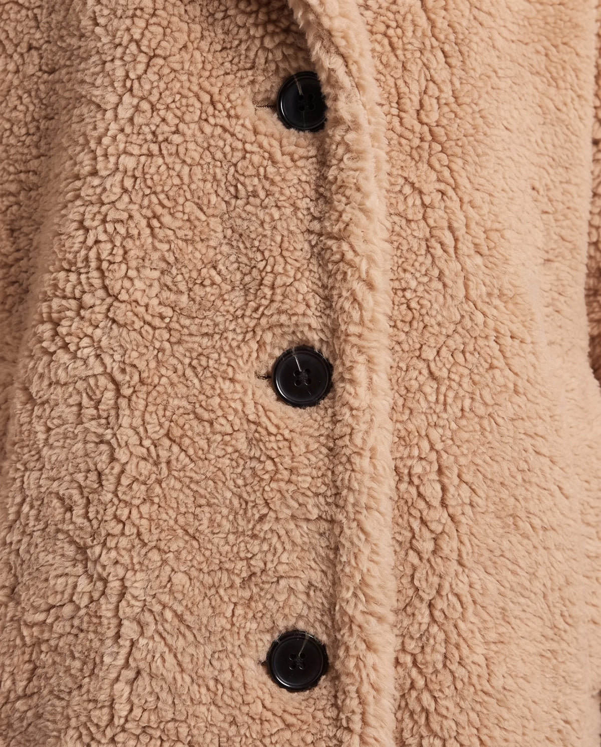 Delphine Teddy Coat for Women - Longline Notched Collar Fleece - Khaki | Auburn Row