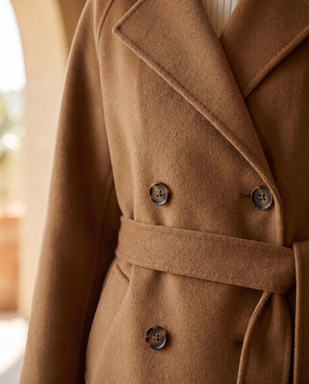 Adeline Elegant Long Coat for Women – Brown