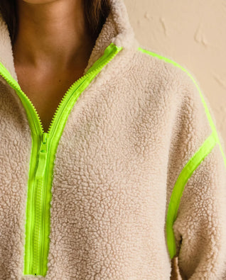Della Half-Zip Pullover for Women – Oatmeal