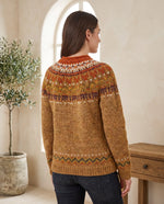 Ingrid Fair Isle Sweater for Women - Nordic Pattern Knit Pullover - Brown | Auburn Row