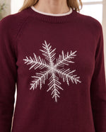 Ingrid Fair Isle Sweater for Women - Nordic Pattern Knit Pullover - Burgundy | Auburn Row