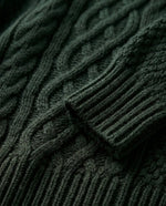 Maren Sweater Dress for Women - Oversized Cable Knit Crew Neck - Forest Green | Auburn Row