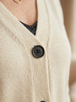 Odette Fine Knit Cardigan for Women - Button Front V-Neck - White | Auburn Row