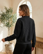 Etta Quilted Bomber Jacket for Women – Black