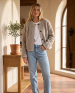 Willa Teddy Jacket for Women – Light Taupe