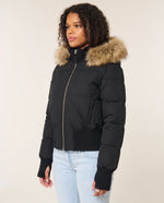 Blythe Puffer Jacket for Women - Cropped Hooded Zip-Up