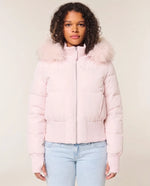Blythe Puffer Jacket for Women - Cropped Hooded Zip-Up