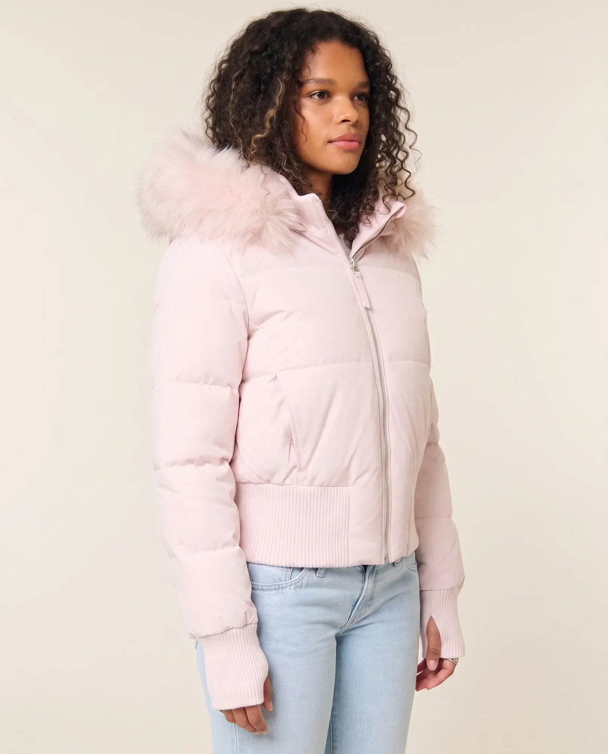 Blythe Puffer Jacket for Women - Cropped Hooded Zip-Up