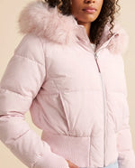 Blythe Puffer Jacket for Women - Cropped Hooded Zip-Up