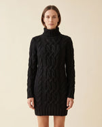 Cecily Sweater Dress for Women - Cable Knit Turtleneck Long Sleeve