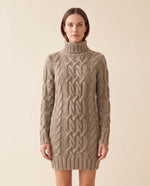 Cecily Sweater Dress for Women - Cable Knit Turtleneck Long Sleeve
